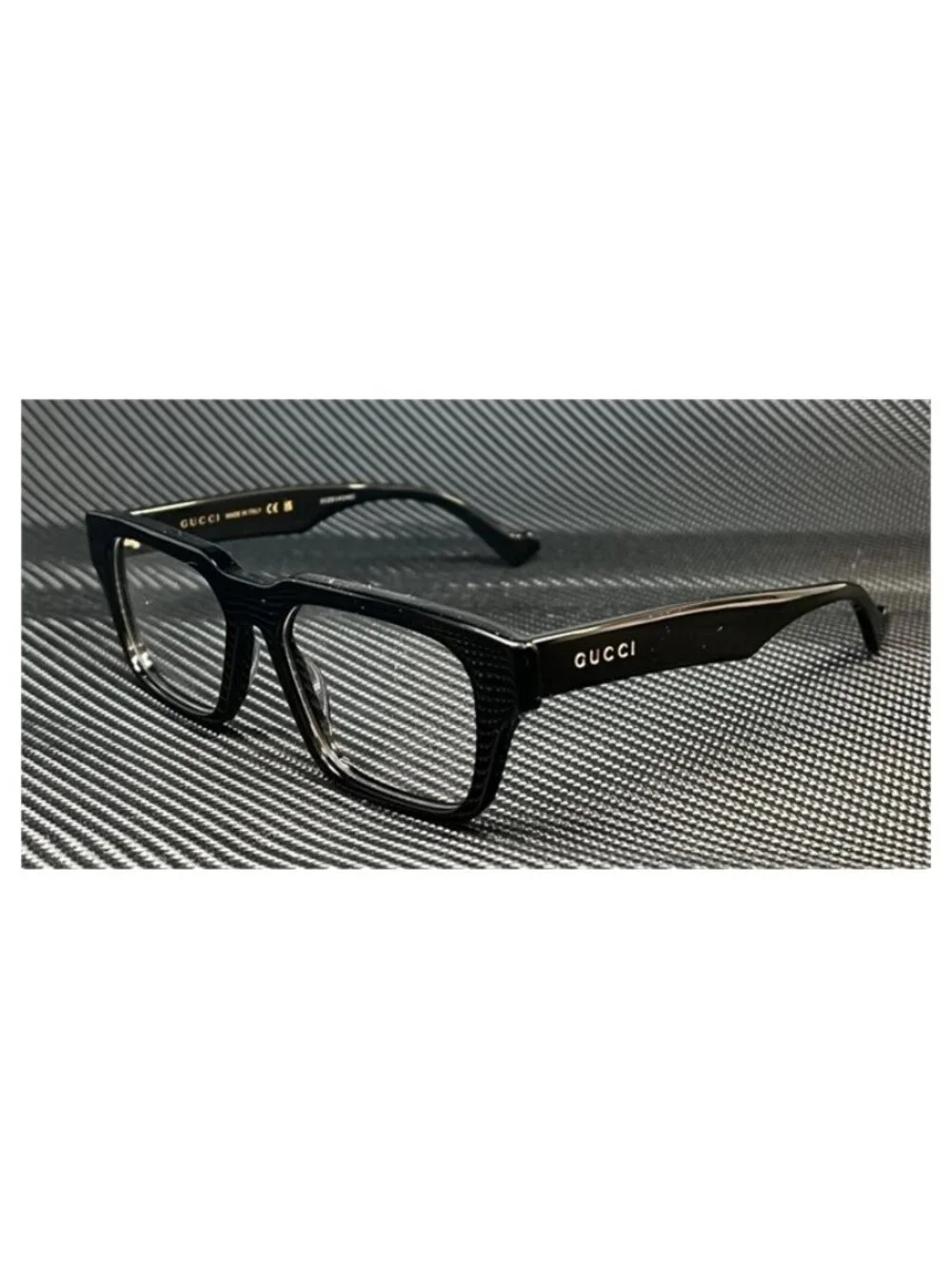 New Gucci Men  Black Gold Eyeglasses  53- 16- 145